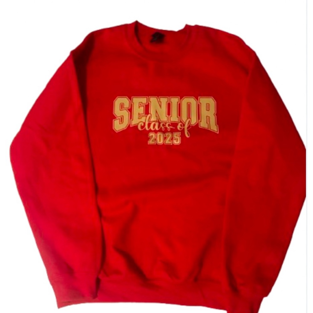 Vibrant Red Crewneck Senior 2023 Sweater
